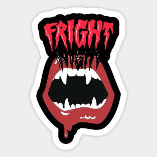 Fright Night Vampire Fangs! Sticker